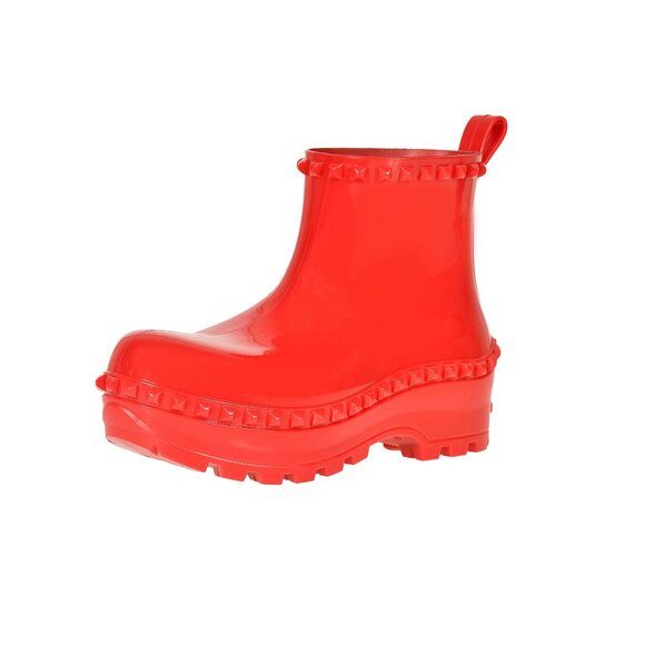NEW CARMEN SOL Graziano Jelly Studded Boots IN red for women 1025 10t5 - Picture 8 of 12